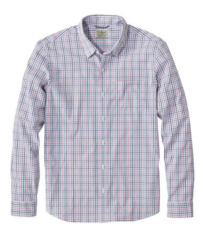 Men's Comfort Stretch Performance® Shirt, Long-Sleeve, Slightly Fitted Untucked Fit, Plaid