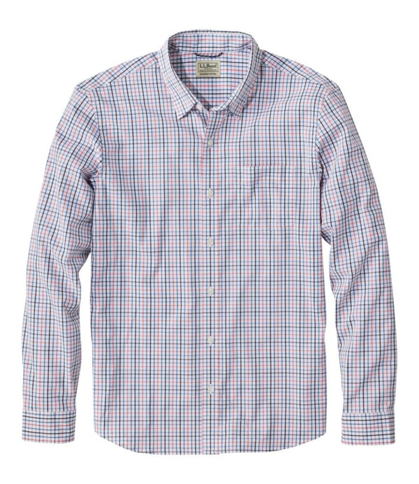 Men's Comfort Stretch Performance® Shirt, Long-Sleeve, Slightly Fitted Untucked Fit, Plaid