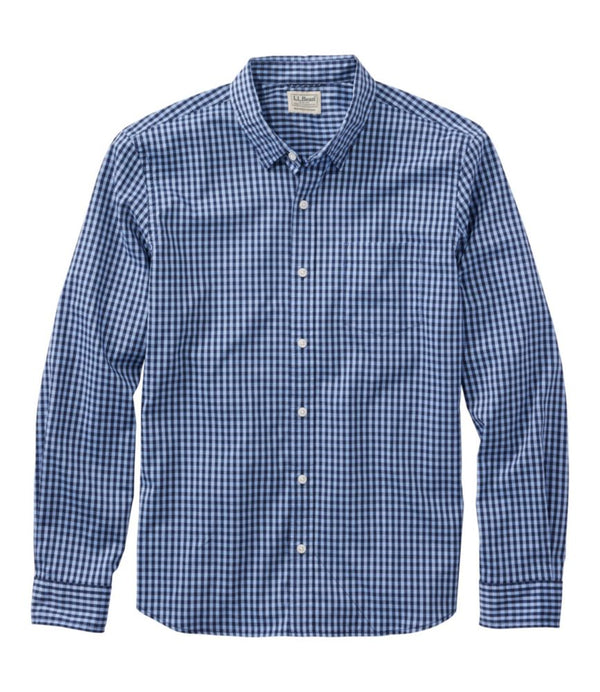 Men's Comfort Stretch Performance® Shirt, Long-Sleeve, Slightly Fitted Untucked Fit, Plaid