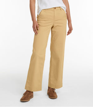 Women's Comfort Stretch Pants, Mid-Rise Wide-Leg Chino