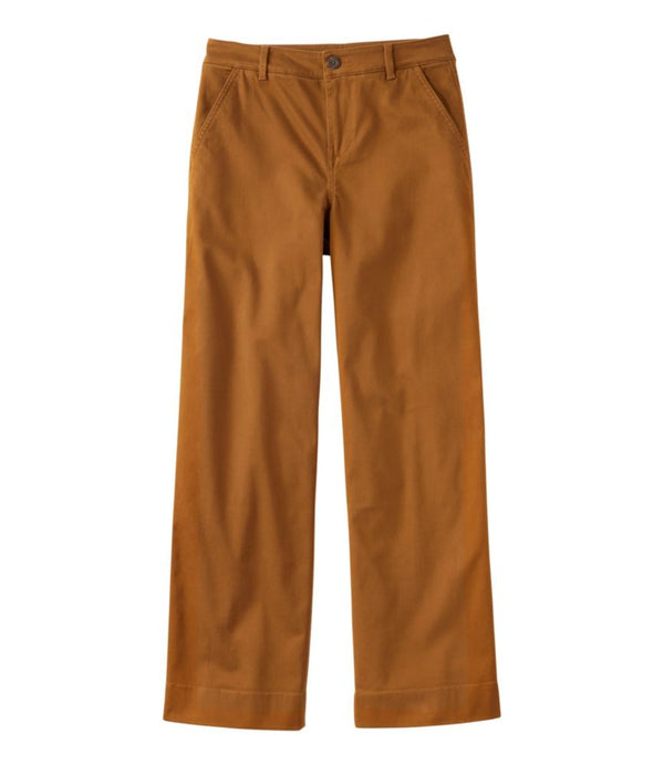 Women's Comfort Stretch Pants, Mid-Rise Wide-Leg Chino