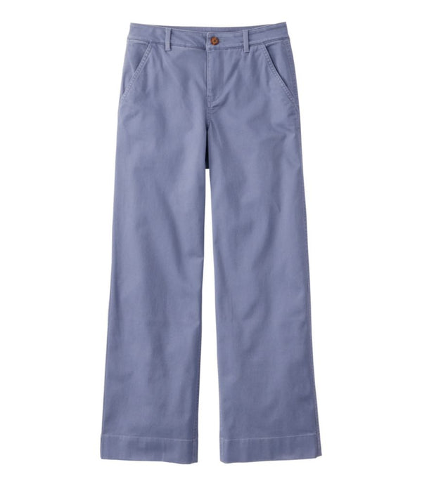 Women's Comfort Stretch Pants, Mid-Rise Wide-Leg Chino
