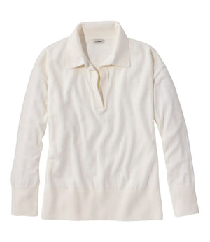 Women's Cotton/Cashmere Sweater, Polo