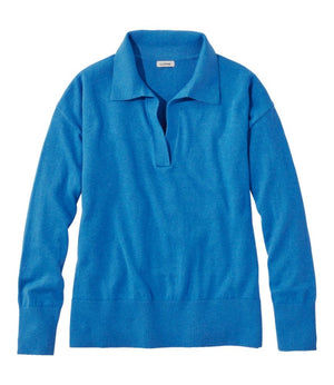 Women's Cotton/Cashmere Sweater, Polo