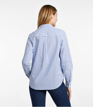 Women's Essential Cotton Poplin Shirt, Long-Sleeve