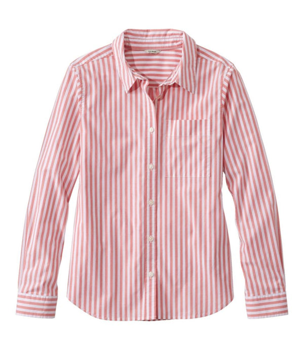 Women's Essential Cotton Poplin Shirt, Long-Sleeve