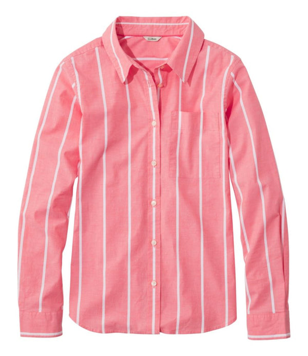 Women's Essential Cotton Poplin Shirt, Long-Sleeve