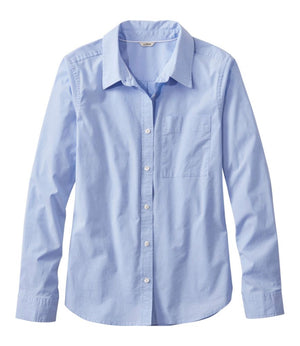Women's Essential Cotton Poplin Shirt, Long-Sleeve