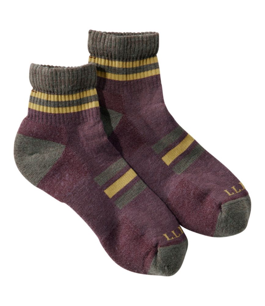 Adults' Katahdin Hiker Socks, 1/4 Crew Stripe