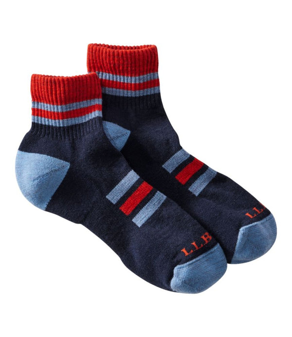 Adults' Katahdin Hiker Socks, 1/4 Crew Stripe