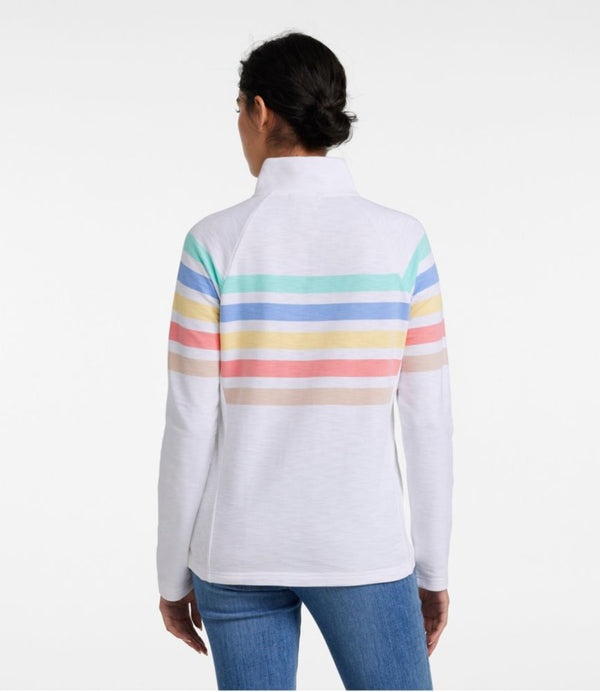 Women's Peaks Island Quarter-Zip Pullover, Stripe