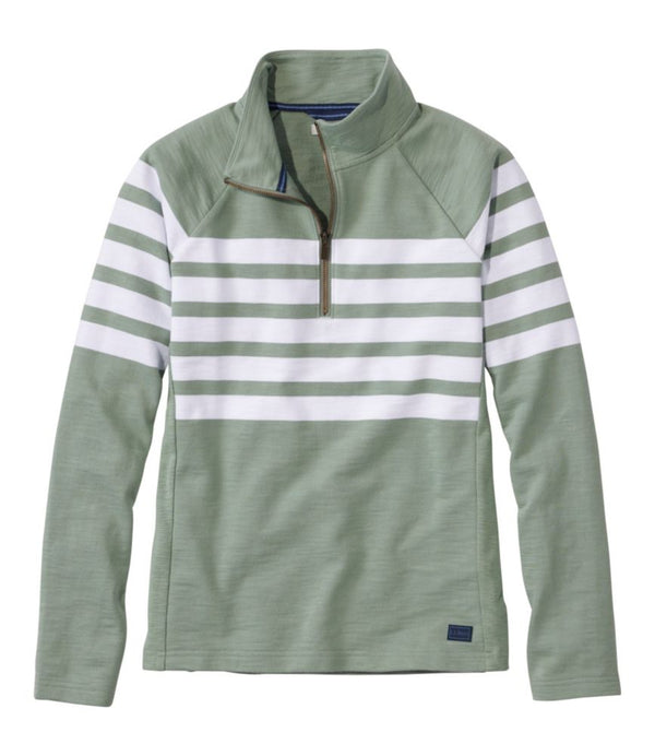 Women's Peaks Island Quarter-Zip Pullover, Stripe