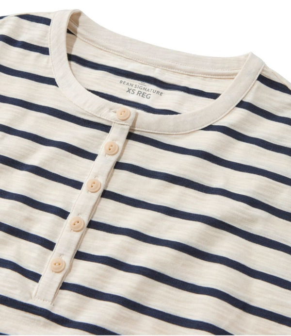 Women's Signature Slub Tee, Short-Sleeve Henley Novelty