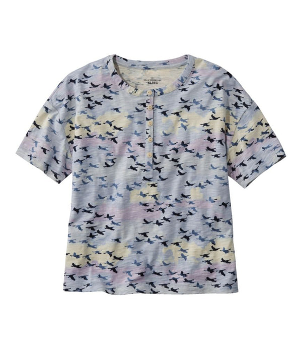 Women's Signature Slub Tee, Short-Sleeve Henley Novelty