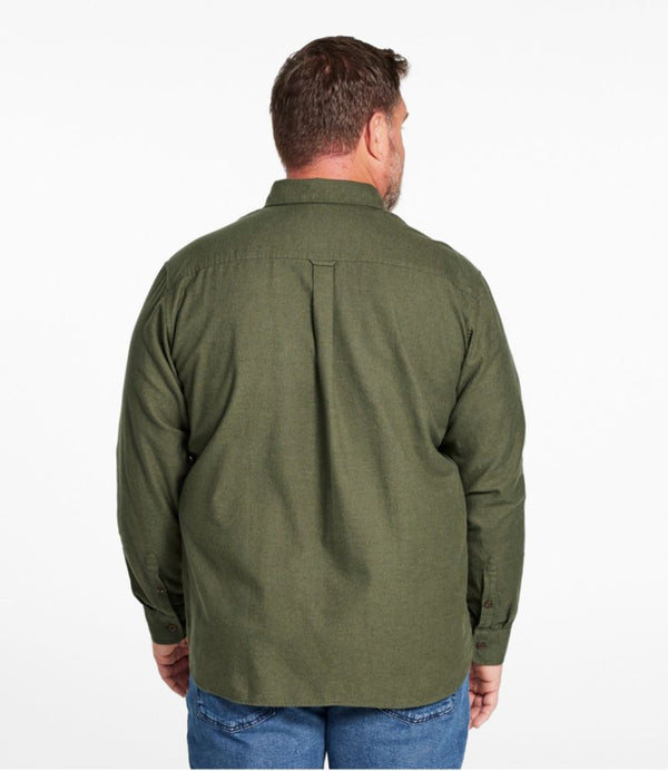 Men's Brushed Jaspé Twill Shirt, Traditional Untucked Fit