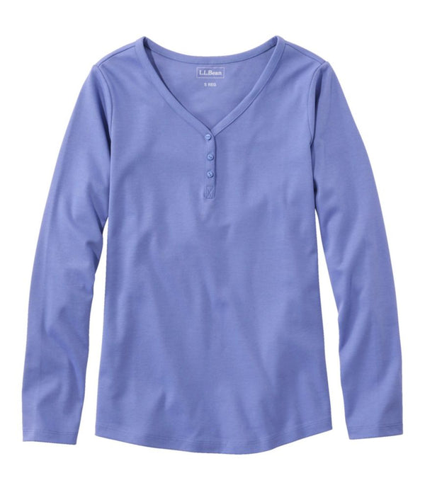 Women's L.L.Bean V-Neck Henley, Long-Sleeve