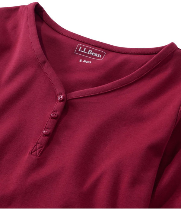 Women's L.L.Bean V-Neck Henley, Long-Sleeve