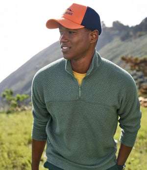 Men's Ridgeknit Pullover, Quarter-Zip
