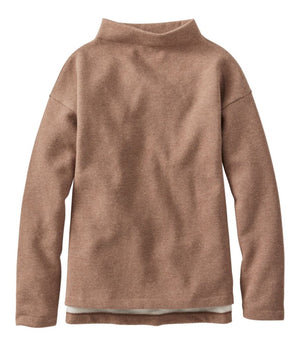 Women's Double L Soft Donegal Sweatshirt, Funnelneck