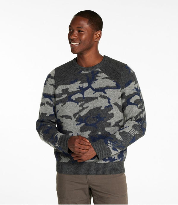 Men's Rangeley Merino Sweater, Crewneck, Pattern