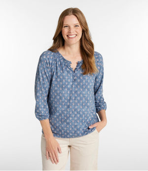 Women's Camden Hills Tee, Three-Quarter-Sleeve Print