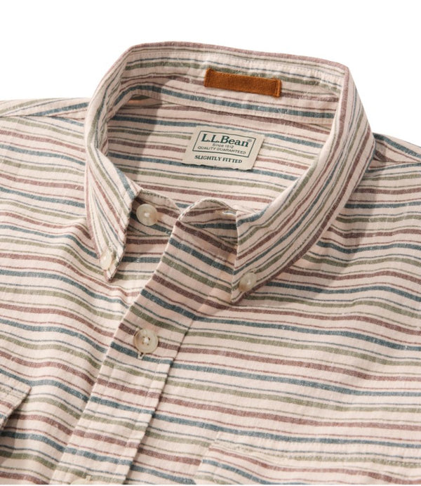 Men's Stonecoast Hemp Shirt, Long-Sleeve, Slightly Fitted Untucked Fit, Stripe