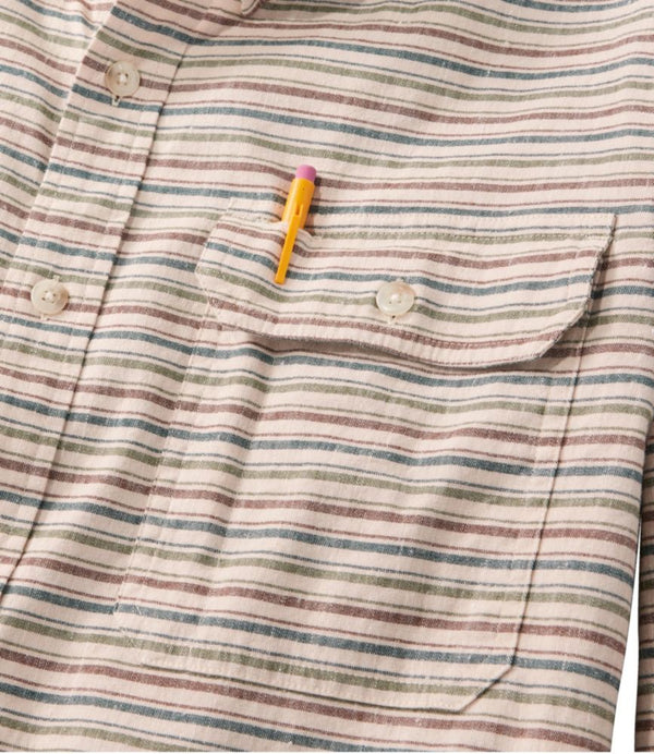 Men's Stonecoast Hemp Shirt, Long-Sleeve, Slightly Fitted Untucked Fit, Stripe