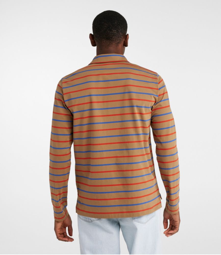Men's Signature Stonecoast Polo, Long-Sleeve, Stripe