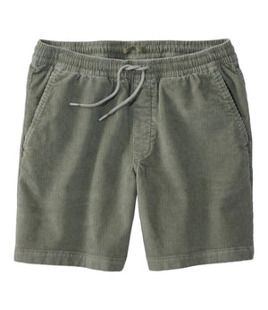 Men's Wide-Wale Cord Pull-On Shorts, 7"