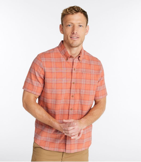 Men's Stonecoast Hemp Shirt, Short-Sleeve, Slightly Fitted Untucked Fit