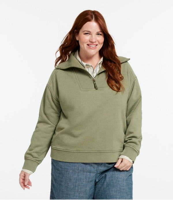 Women's Sunwashed Sweats, Quarter-Zip