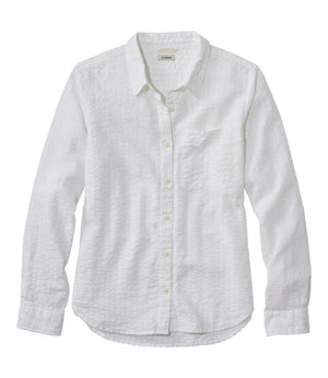 Women's Bean's Seacoast Seersucker Big Shirt