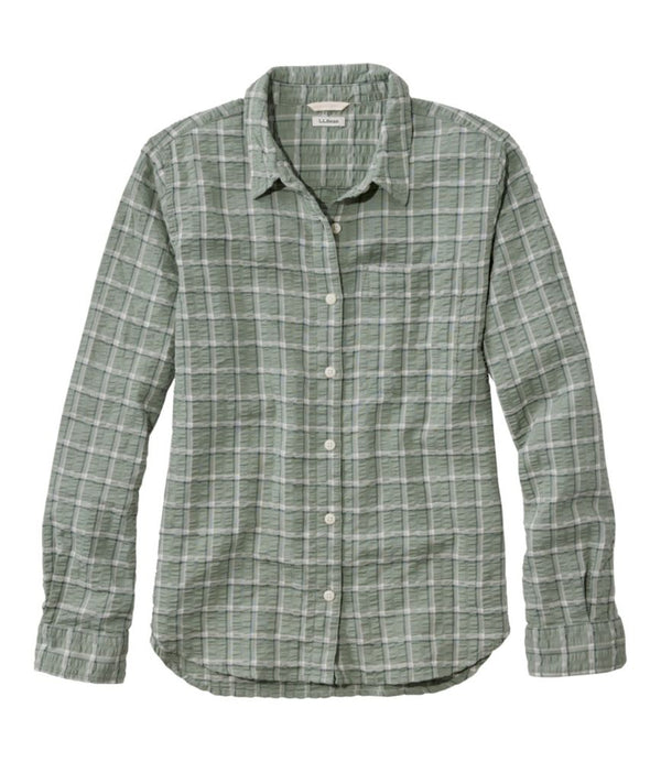 Women's Bean's Seacoast Seersucker Big Shirt