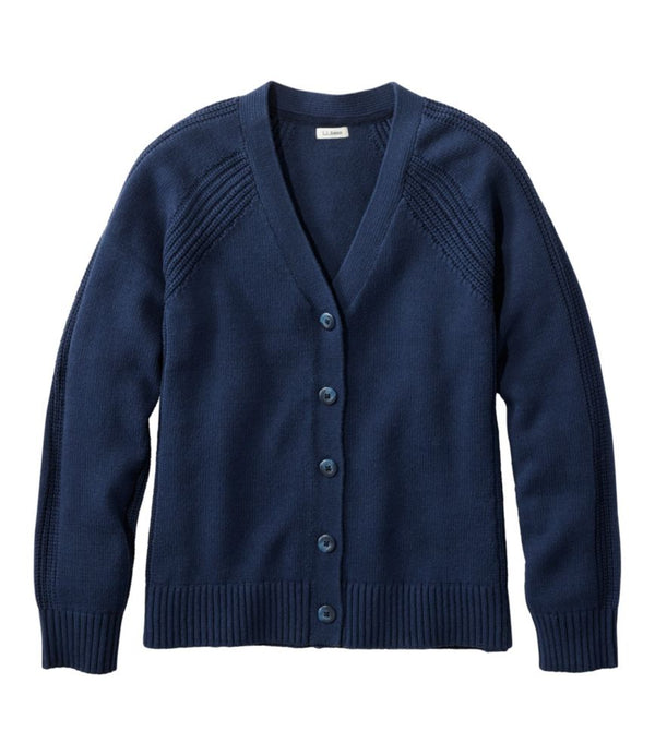 Women's Mariner Shaker Sweater, V-Neck Cardigan