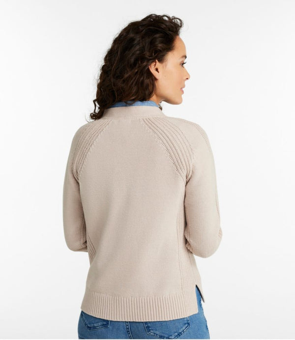 Women's Mariner Shaker Sweater, V-Neck Cardigan