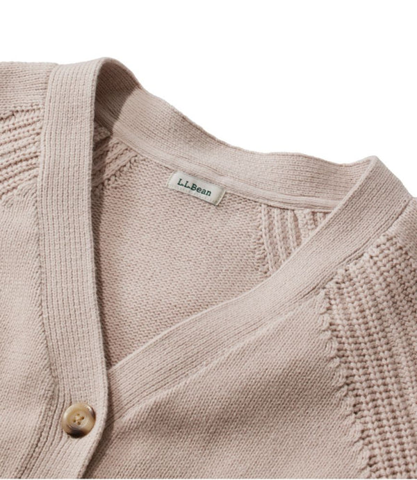 Women's Mariner Shaker Sweater, V-Neck Cardigan