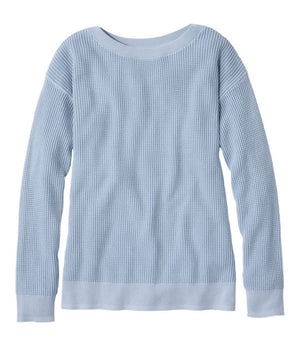 Women's Sunwashed Waffle Sweater, Pullover