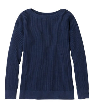 Women's Sunwashed Waffle Sweater, Pullover