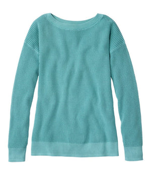 Women's Sunwashed Waffle Sweater, Pullover