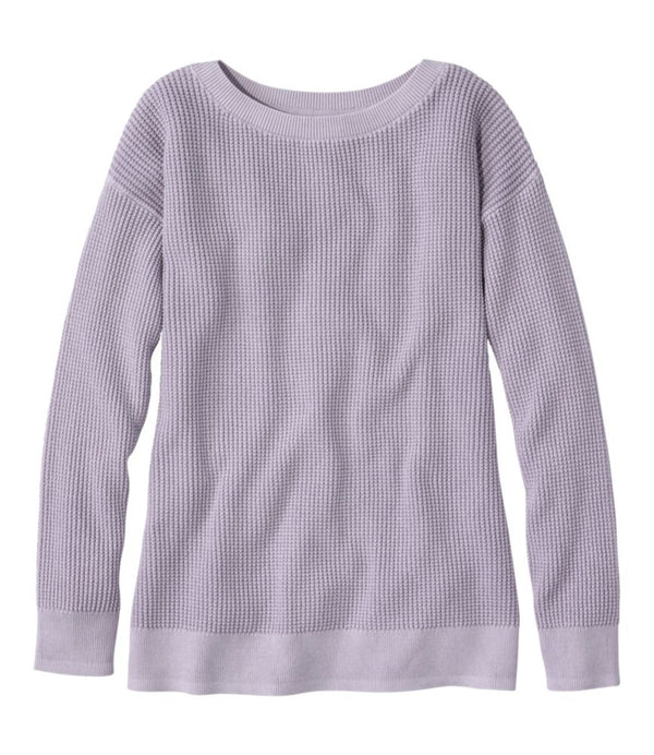 Women's Sunwashed Waffle Sweater, Pullover