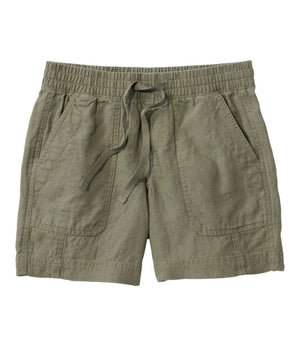 Women's Premium Washable Linen Shorts, Mid-Rise 6"