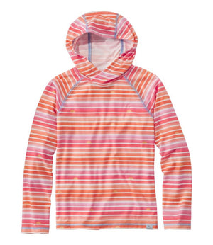 Kids' Everyday SunSmart® Hooded Tee, Long-Sleeve Stripe
