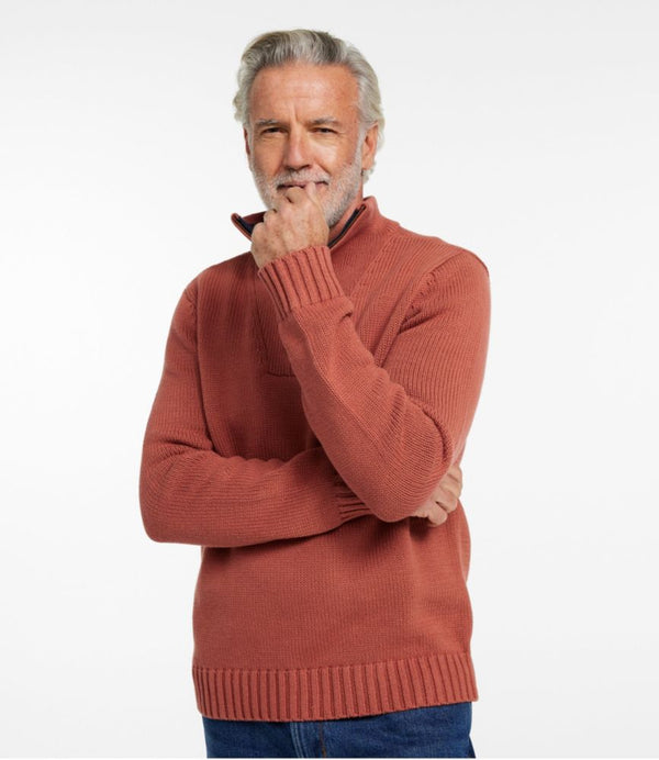 Men's Signature Organic Cotton Sweater, Quarter-Zip