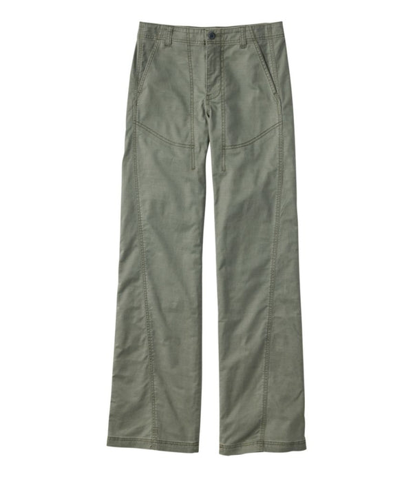 Women's Signature Cotton/TENCEL™ Utility Pants, High-Rise Wide-Leg