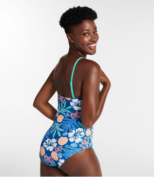 Women's Coastal Essentials Swimwear, Bandeau Tanksuit Print