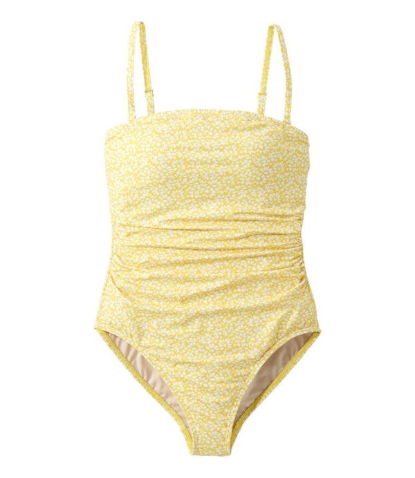 Women's Coastal Essentials Swimwear, Bandeau Tanksuit Print