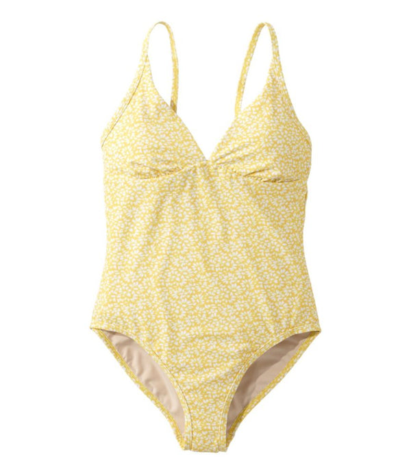 Women's Coastal Essentials Swimwear, V-Neck Tanksuit Print