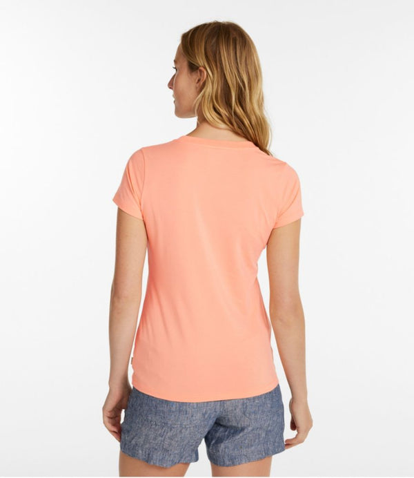 Women's Soft Stretch Supima-Blend Tee, Scoopneck Short-Sleeve Graphic
