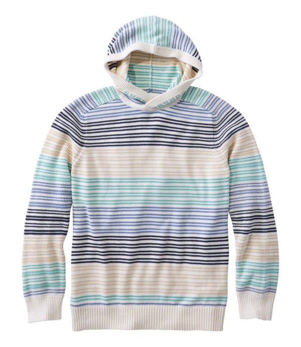 Men's Textured Washed Cotton Sweaters, Hoodie, Stripe