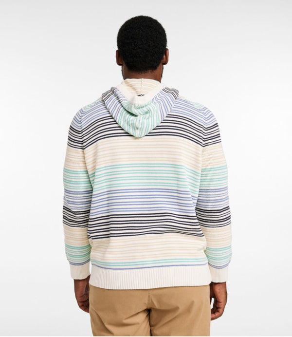 Men's Textured Washed Cotton Sweaters, Hoodie, Stripe